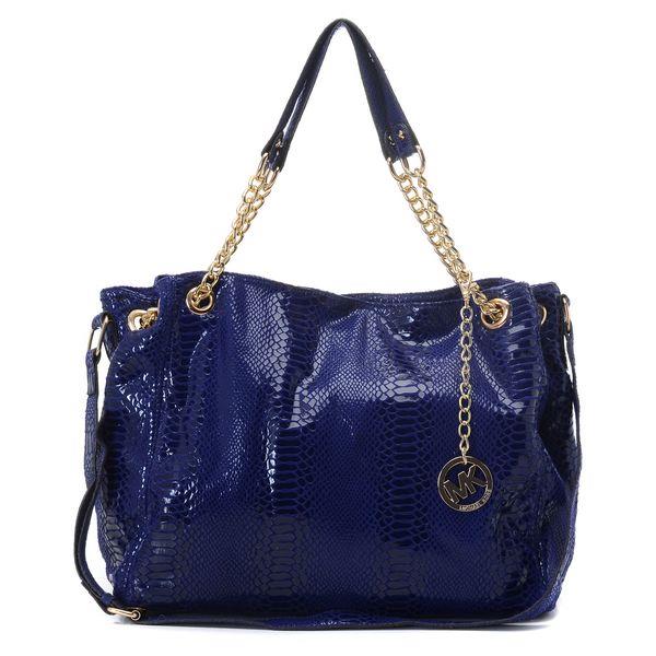 michael kors jet set chain python-pregede shoulder tote dark blå Utforming mvh66